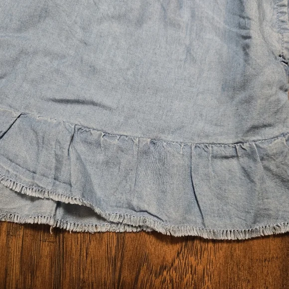 Aerie Chambray Medium Blue Pull On Shorts - Picture 9 of 12
